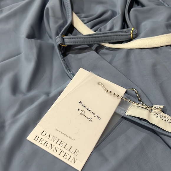 We Wore What Womens Ruched Sleeveless Slip Dress Light Blue XXL - Picture 5 of 5